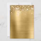 Invitation Glittery Gold Foil Bold 21e anniversaire (Dos)