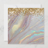 Invitation Glittery Gold Marbled Opal 40e anniversaire (Dos)