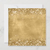 Invitation Glittery Gold Mariage élégant (Dos)
