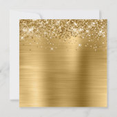 Invitation Glittery Gold Metallic Look 30e anniversaire (Dos)