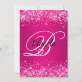 Invitation Glittery Hot Pink Raspberry Ombre 18th Birthday (Dos)