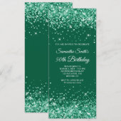 Invitation Glittery Hunter Green 50e anniversaire (Devant / Derrière)