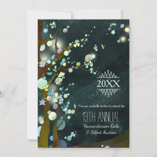 Invitation Glittery Night Charity Gala and Auction