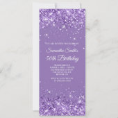 Invitation Glittery Pale Purple 50e anniversaire (Devant)