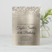 Invitation Glittery Platinum 30e anniversaire (Debout devant)