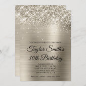 Invitation Glittery Platinum 30e anniversaire (Devant / Derrière)