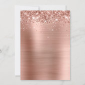 Invitation Glittery Rose Gold Foil Bold 21e anniversaire (Dos)