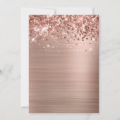 Invitation Glittery Rose Gold Foil Elégant 50e anniversaire (Dos)