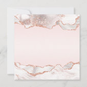 Invitation Glittery Rose Gold White Agate Blush 21e anniversa (Dos)
