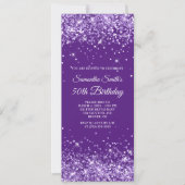 Invitation Glittery Royal Purple 50e anniversaire (Devant)