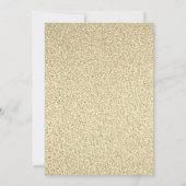 Invitation Glittery Sepia Gold Noir doré Mariage élégant (Dos)