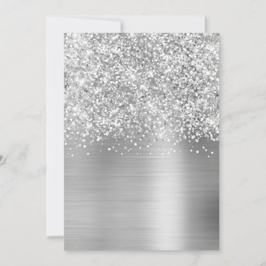 Invitation Glittery Silver Leopard 40 et fabuleux (Dos)