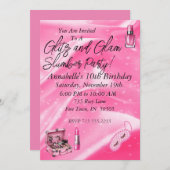 Invitation Glitz Et Glam Stwood Party (Devant / Derrière)