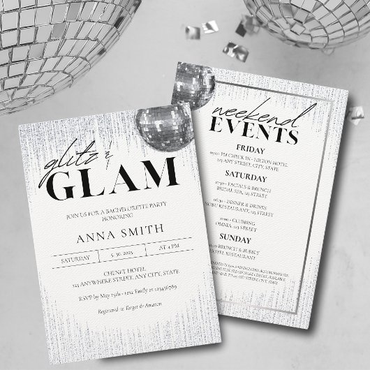 Invitation Glitz & Glam Bachelorette Party