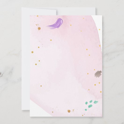 Invitation Glitz Glam Glamor Fête Spa Maquillage fille Annive (Dos)