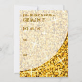 Invitation Glitz "Gold" courbe "Xmas Party!" (Dos)