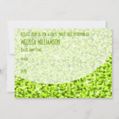 Invitation Glitz Lime courbe 'Bachelorette Party ! ' (Dos)
