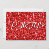 Invitation Glitz Red 'Party' Noël (Devant)