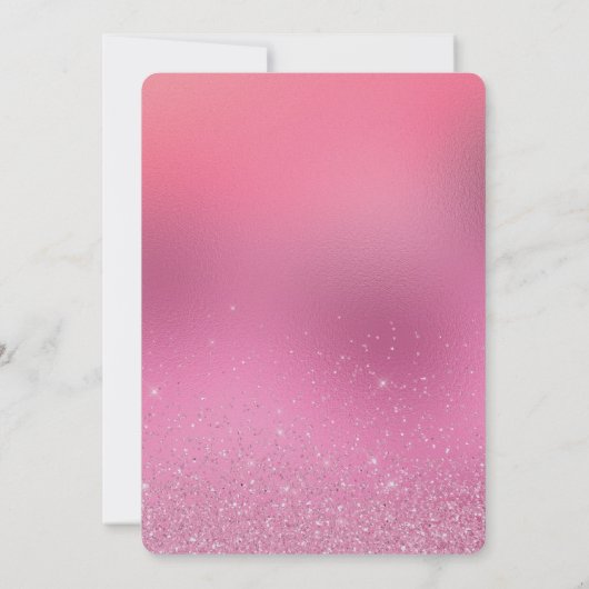 Invitation Glitz rose or (Dos)