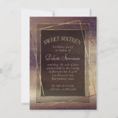 Invitation Glitzy Foil | Golden Bronze Copper Sparkle Party (Devant)