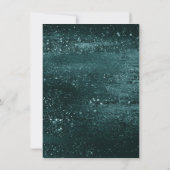 Invitation Glitzy Foil | Midnight Turquoise Dark Glam Graduat (Dos)