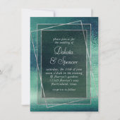 Invitation Glitzy Foil | Seafoam Green Aqua Faux Shimmer (Devant)
