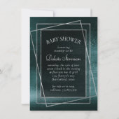 Invitation Glitzy Foil | Seafoam Green Faux Iridescente Douch (Devant)
