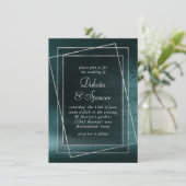 Invitation Glitzy Foil | Shamrock Green Faux Mariage métalliq (Debout devant)