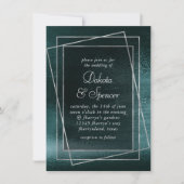 Invitation Glitzy Foil | Shamrock Green Faux Mariage métalliq (Devant)
