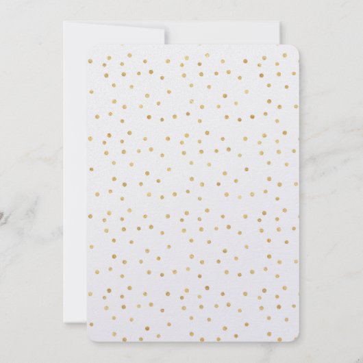 Invitation Glitzy Gold Confetti Anniversaire (Dos)