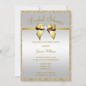 Invitation Glitzy Gold Parties scintillant & Fête des mariées (Devant)