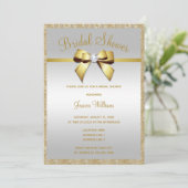 Invitation Glitzy Gold Parties scintillant & Fête des mariées (Debout devant)