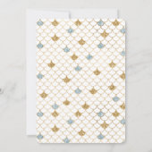 Invitation Glitzy Mermaid Blue Gold Sparkle (Dos)