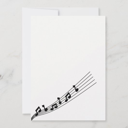 Invitation Glitzy Music Note & Microphone Karaoke Anniversday (Dos)