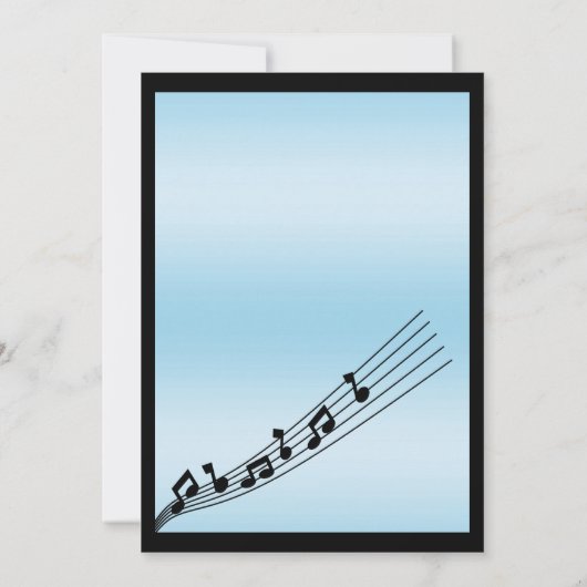 Invitation Glitzy Music Note & Microphone Karaoke Anniversday (Dos)