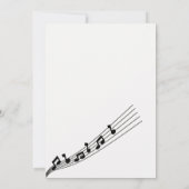 Invitation Glitzy Music Note & Microphone Karaoke Anniversday (Dos)