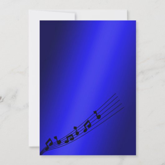 Invitation Glitzy Music Note & Microphone Karaoke Anniversday (Dos)