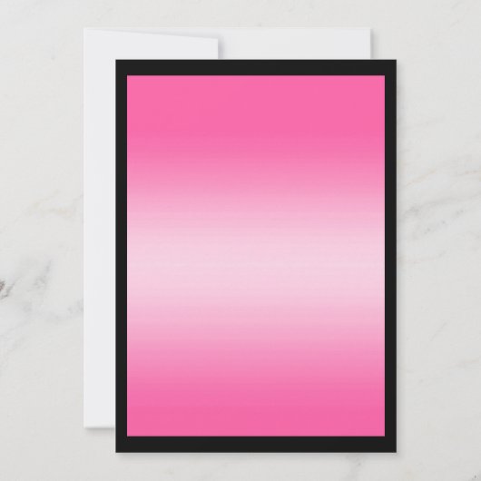 Invitation Glitzy Pink Music Notes Anniversaire (Dos)