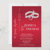 Invitation Glitzy Posh, 40e anniversaire du Mariage de Ruby (Devant)