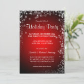 Invitation Glitzy Red Holiday Party (Debout devant)
