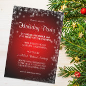 Invitation Glitzy Red Holiday Party