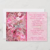 Invitation Glitzy Silver and Pink Holiday Party (Dos)