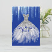Invitation Glitzy Winter Theme Sweet 16 Anniversaire Invitati (Debout devant)