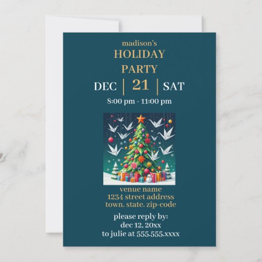 Invitation Global Mashup Christmas Holiday Party (Devant)