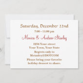 Invitation Globe de neige de Noël (Dos)