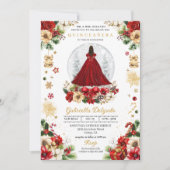 Invitation Globe des neiges de Noël Princesse Quinceañera hiv (Devant)