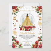 Invitation Globe des neiges de Noël Princesse Quinceañera hiv (Devant)