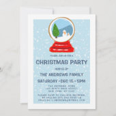 Invitation Globe des neiges de Snowman Illustration de Noël (Devant)