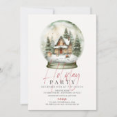 Invitation Globe des neiges Paysage hivernal Fête de Noël (Devant)