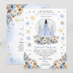 Invitation Globe des neiges Princess Winter Wonderland Quince